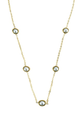 Collier - Plaqué or jaune et perles de culture d'eau douce