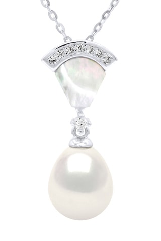 Collier - Argent, nacre et perle de culture d’eau douce