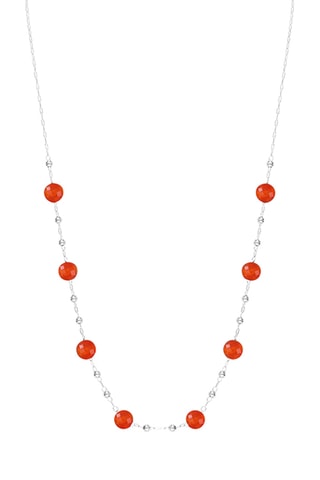 Collier - Argent et cornalines