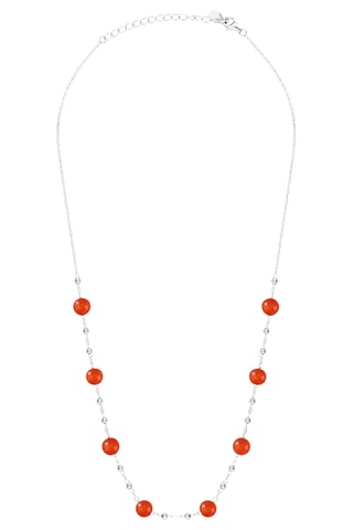 Collier - Argent et cornalines