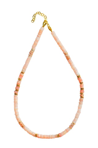 Collar bañado en oro fino amarillo - Ópalo