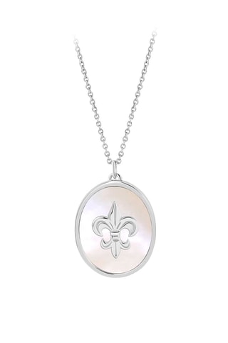 Collar - Chapado en plata y nácar
