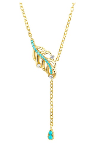 Collar - 
Plata chapada en oro amarillo