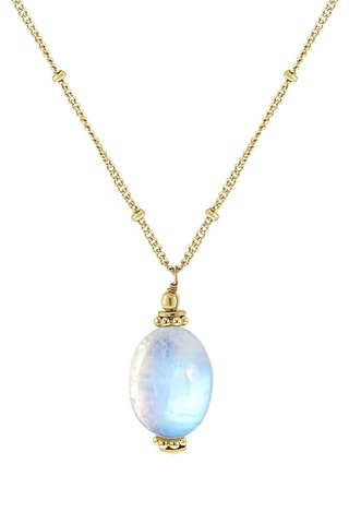 Collar - Chapado en oro amarillo y piedra de luna 