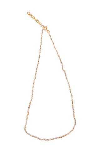 Collier doré à l'or fin jaune - Labradorites