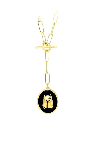 Collier doré à l'or fin jaune - Onyx