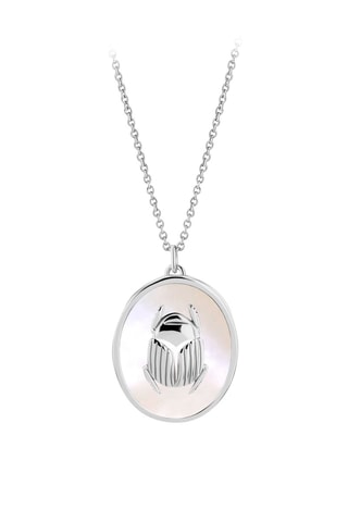 Collar - Chapado en plata y nácar
