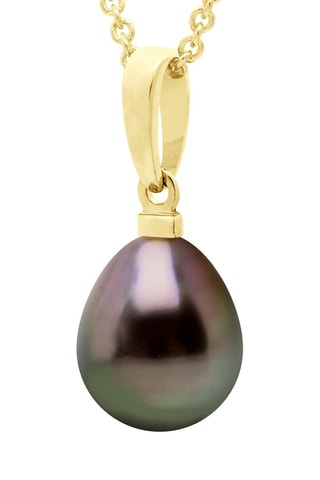 Collier - Argent plaqué or jaune et perle d'eau douce