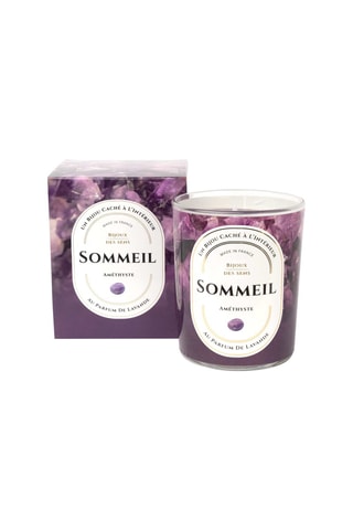 Bougie parfumée Lavande et bracelet Sommeil - Améthyste