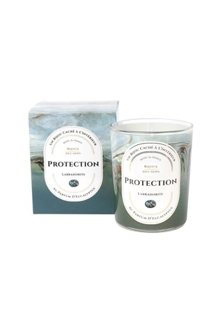 Bougie parfumée Eucalyptus et bracelet Protection - Labradorite