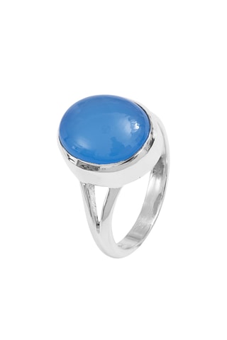 Bague - Argent et calcédoine