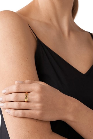 Bague - Argent plaqué or jaune