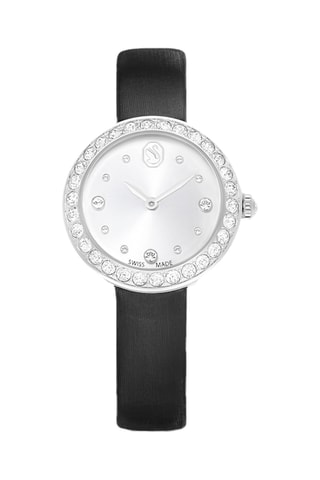Montre à quartz en cuir Matrix Tennis - Noir et argenté
