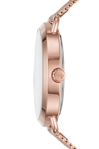 Montre à quartz en acier - Doré rose