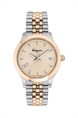 Montre à quartz en plaqué or rose