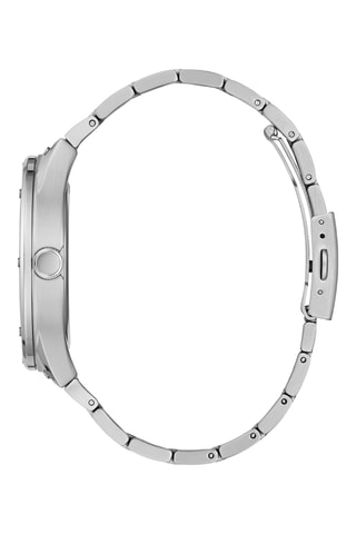 Montre à quartz en acier recyclé - Chronographe - Argenté et noir