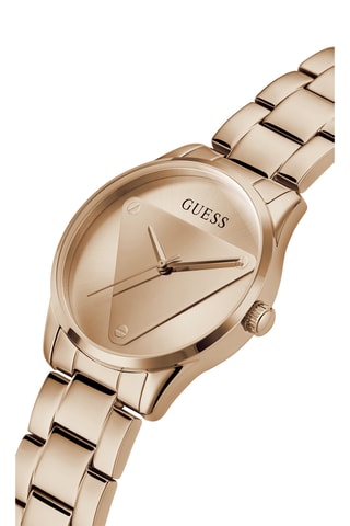 Montre à quartz en acier - Doré rose