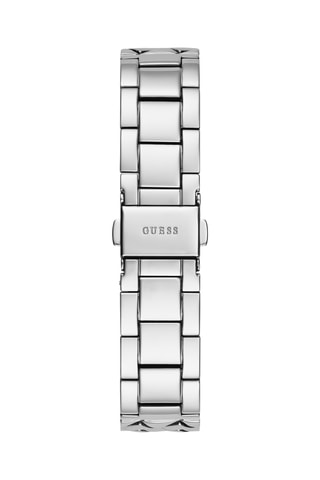 Montre à quartz en acier - Argenté et noir
