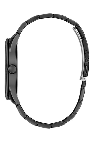 Montre à quartz en acier - Noir