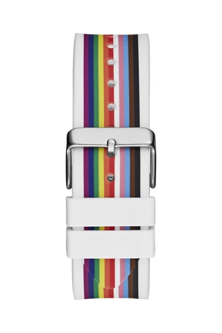 Montre à quartz en silicone - Chronographe - Multicolore et blanc
