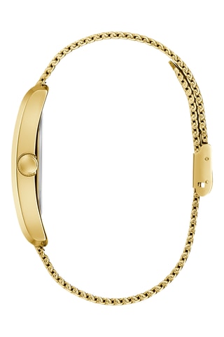 Montre à quartz en acier et diamant