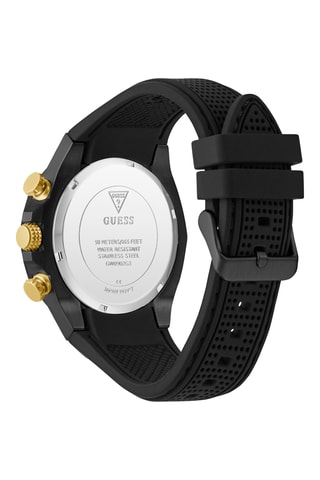 Montre à quartz en silicone - Tachymètre - Noir