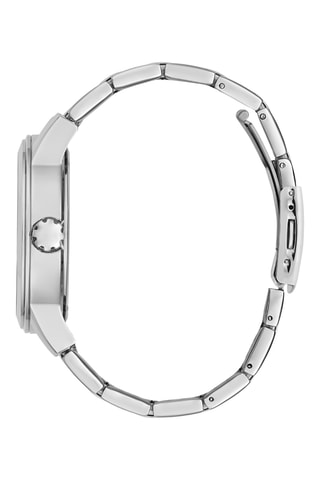 Montre à quartz en acier et diamant