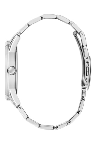 Montre à quartz en acier recyclé et diamant