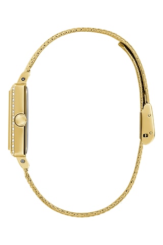 Montre à quartz en acier - Doré et bordeaux