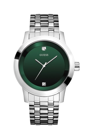 Montre à quartz en acier Téléscope Argenté et vert