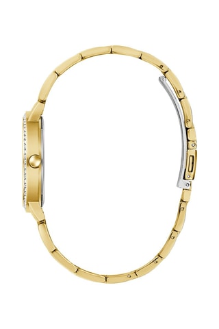 Montre à quartz en acier - Doré et vert