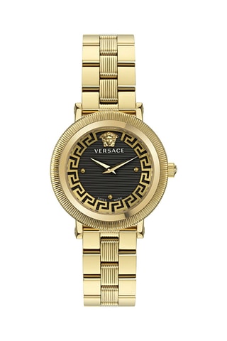 Montre à quartz en acier - Doré et noir