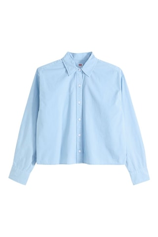 Chemise cropped Harlie - Bleu