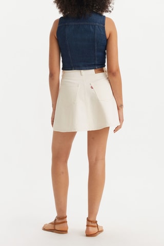 Minijupe en jean Flounce - Blanc