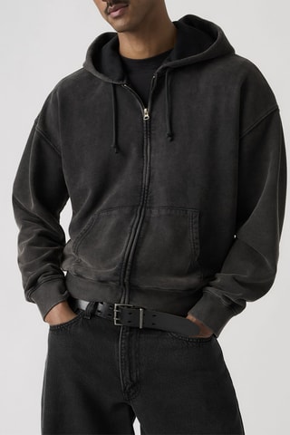 Sweat à capuche Hayes Boxy - Noir