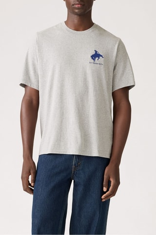 T-shirt Relaxed Fit Saddle Man - Gris