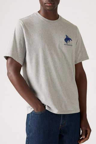 T-shirt Relaxed Fit Saddle Man - Gris
