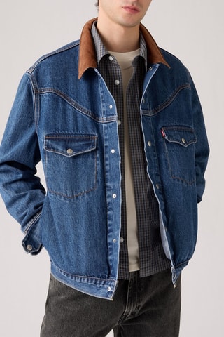 Veste en jean Western Shorthorn - Bleu