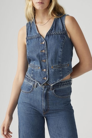 Bustier sans manches Braided - Bleu
