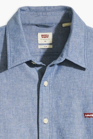 Chemise slim Battery - Bleu