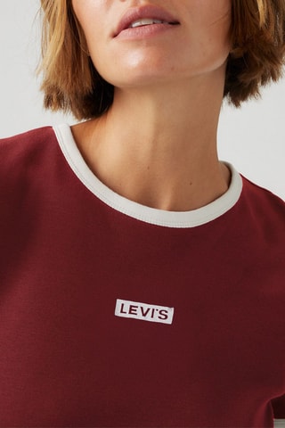 T-shirt Graphic Ringer Rickie - Marron