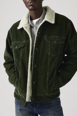 Veste en velours Relaxed fit Sherpa - Vert