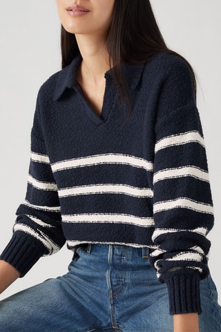 Pull Satellite - Blanc et bleu