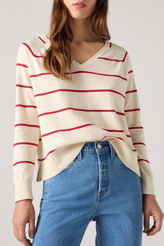 Pull Petal - Blanc et rouge