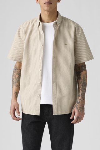 Chemise Authentic - Blanc et beige