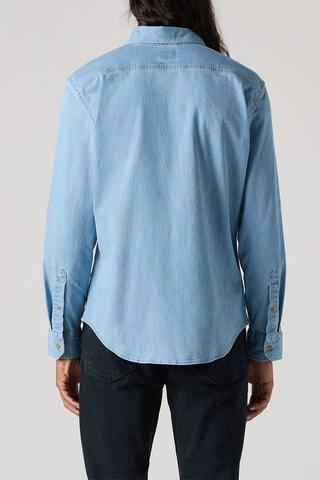 Chemise slim Battery - Bleu
