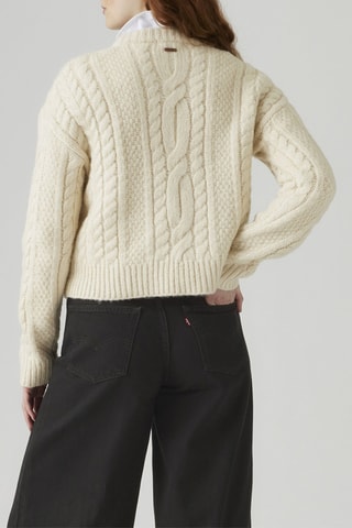 Pull Ines Cable - Blanc