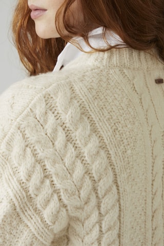 Pull Ines Cable - Blanc