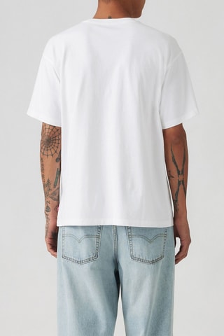 T-shirt Vintage Fit Graphic - Blanc