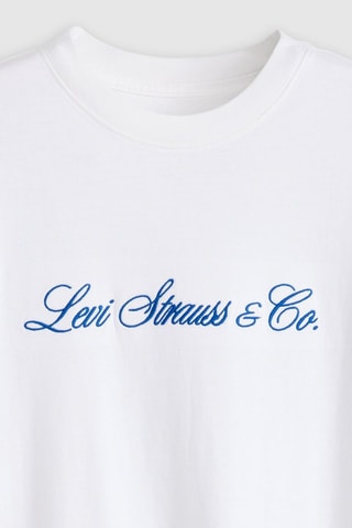 T-shirt Vintage Fit Graphic - Blanc